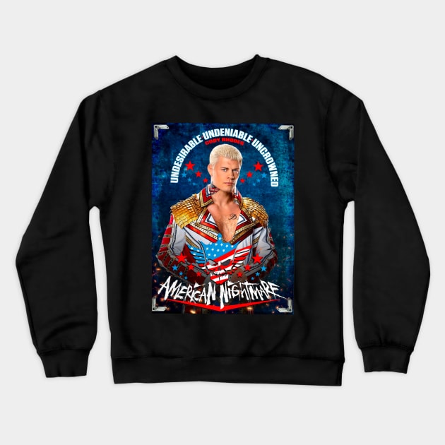 Cody Nightmare Rhodes Crewneck Sweatshirt by SAN ART STUDIO 